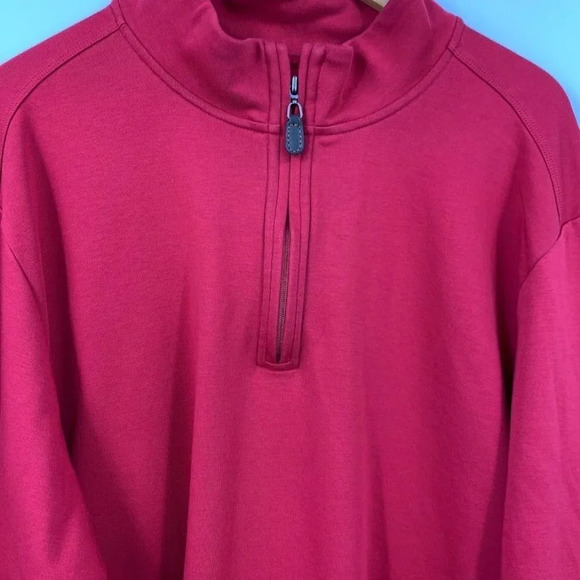 Tommy Bahama Men's Martinique Half Zip Pullover Sweater in Chili Pepper Size XXL - Picture 5 of 12